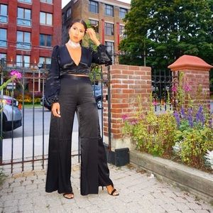 🛍️HIGH WAIT SATIN EFFECT PANTS WORN TWICE ORIGINALLY $135